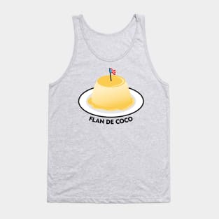 Coconut Flan Puerto Rico Food Dessert Boricua Tank Top